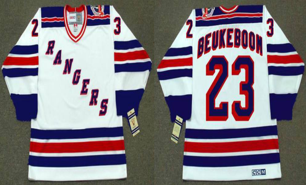 2019 Men New York Rangers 23 Beukeboom white style 2 CCM NHL jerseys